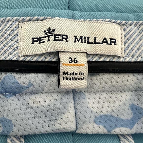 Peter Millar Salem Performance Shorts Blue Color 36 MS21EB82 Golfing Casual - Picture 3 of 8